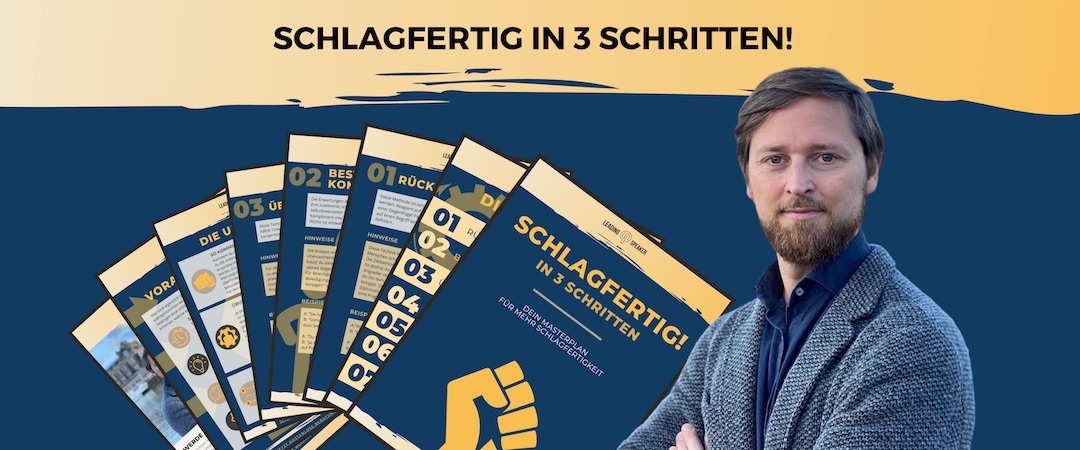 Bild von Michael von Bennigsen, der einen Plan für mehr Schlagfertigkeit präsentiert.